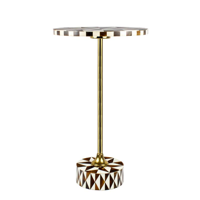 Evelyn 23.5" Metal/Cork Round End Table, by JONATHAN Y