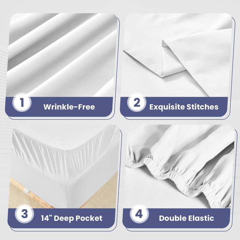 Luxurious Microfiber 4-Piece Sheet Set