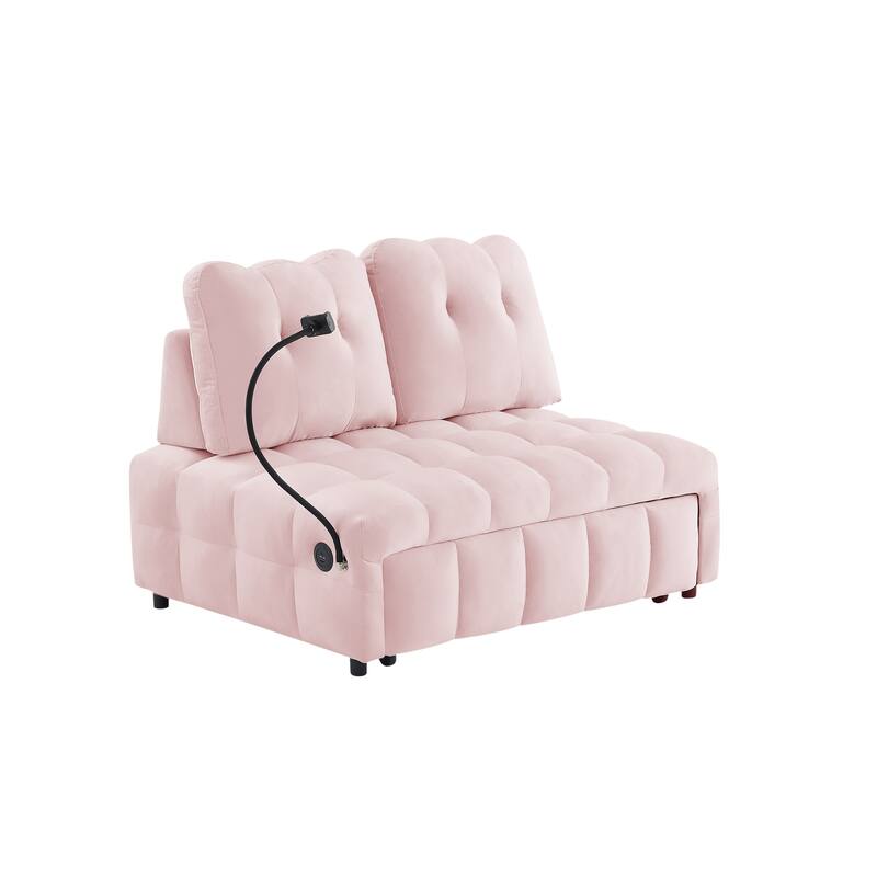 Velvet Pull-out Sofa Bed