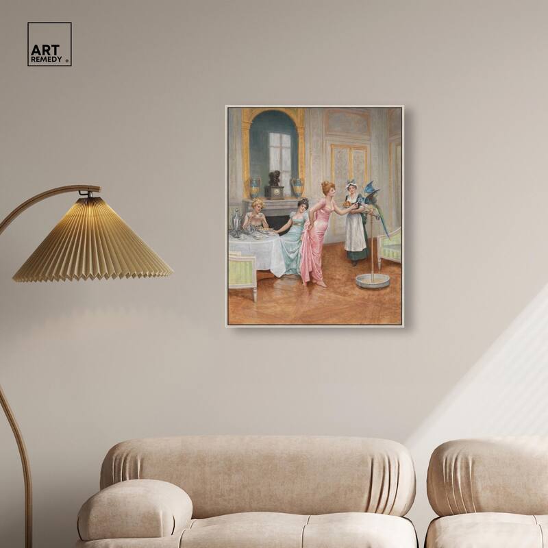 The Parrot and the Tea Party Canvas by Art Remedy