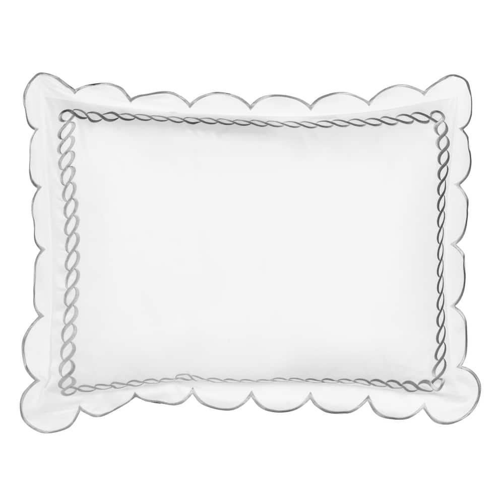 Home Sweet Home Collection 600TC Scallop and Rope Duvet Set and Sham