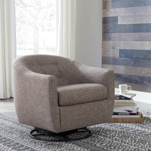 slide 2 of 9, Upshur Swivel Glider Accent Chair Taupe