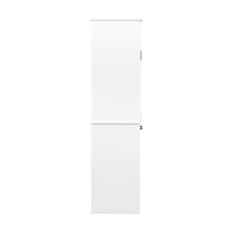 Roomfitters Laundry Cabinet with Doors and Tilt-Out Hampers, Adjustable Shelves and Multiple Storage Compartments, White
