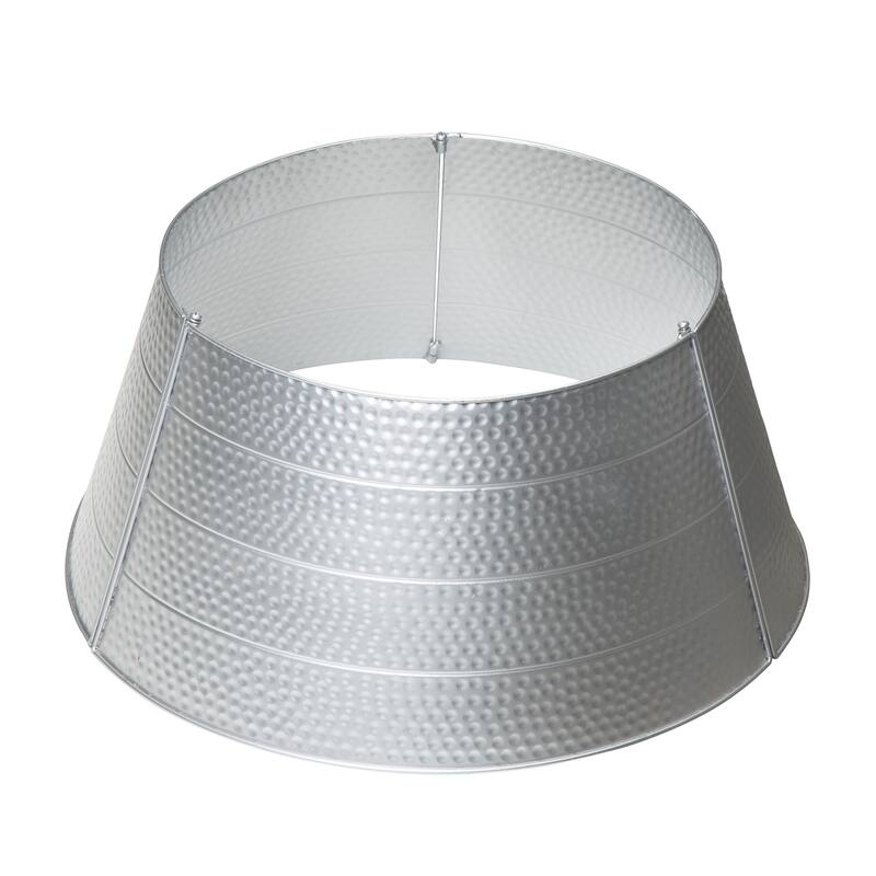 Glitzhome 22"/26"D Hammered Metal Christmas Tree Collars