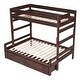 preview thumbnail 16 of 16, Twin over Full Wood Bunk Bed with Full-length Guardrail,2 Drawers and Headboard and Footboard