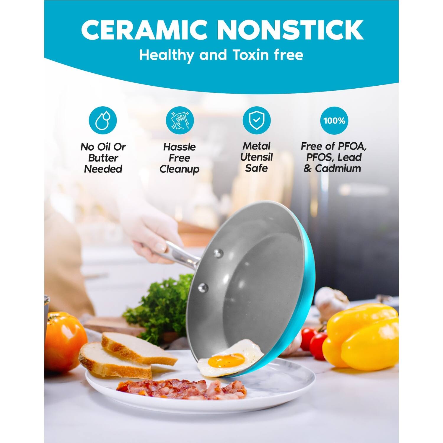 Gotham Steel 20 Piece Nonstick Cookware and Bakeware Set, Pots and Pans