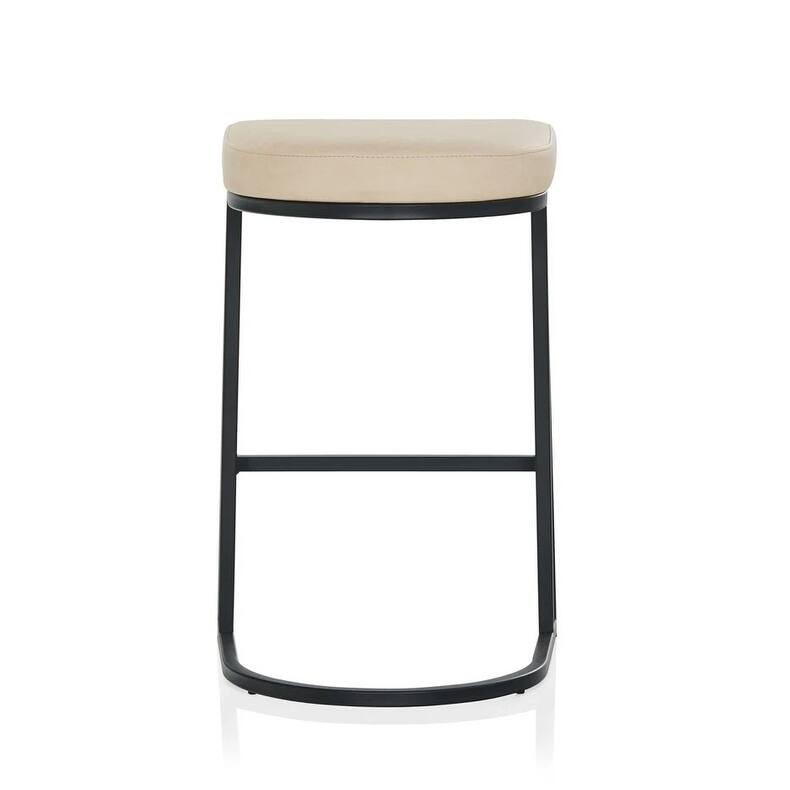 (Set of 2) Dome Backless Leather Counter Stool (Fully Assembled)