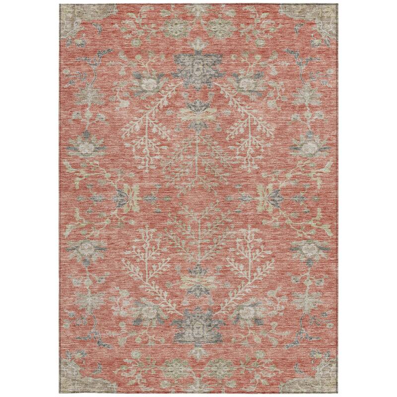 HomeRoots Floral Transitional Rectangle Outdoor Rug