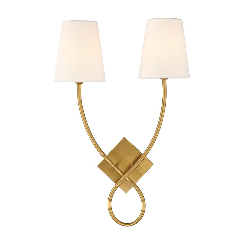 Savoy House 9-4928-2 Barclay 2 Light 23" Tall Bathroom Sconce - Warm Brass