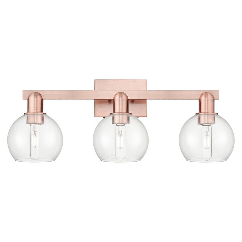 Innovations Lighting Endless Possibilities Arcadia - Athens - 3 Light 25" Bath Vanity Light - Clear/Antique Copper