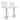 Elama Set of 2 Adjustable Bar Stools in White Faux Leather with Chromed Base - N/A