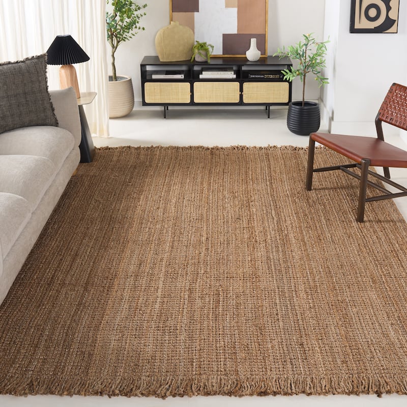 SAFAVIEH Handmade Natural Fiber Sidse Casual Solid Jute Rug