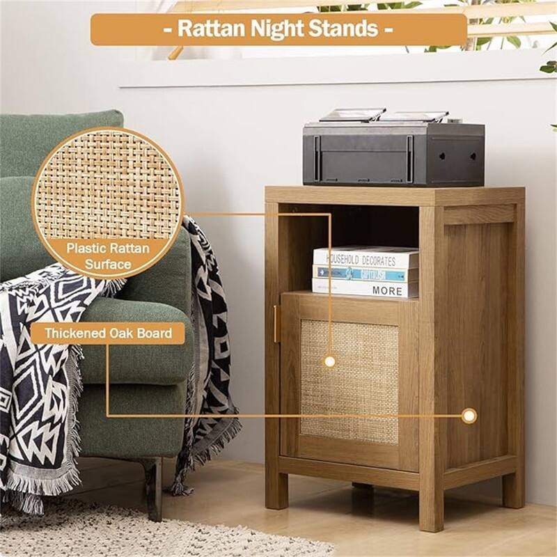 Nightstand with Storage Cabinet