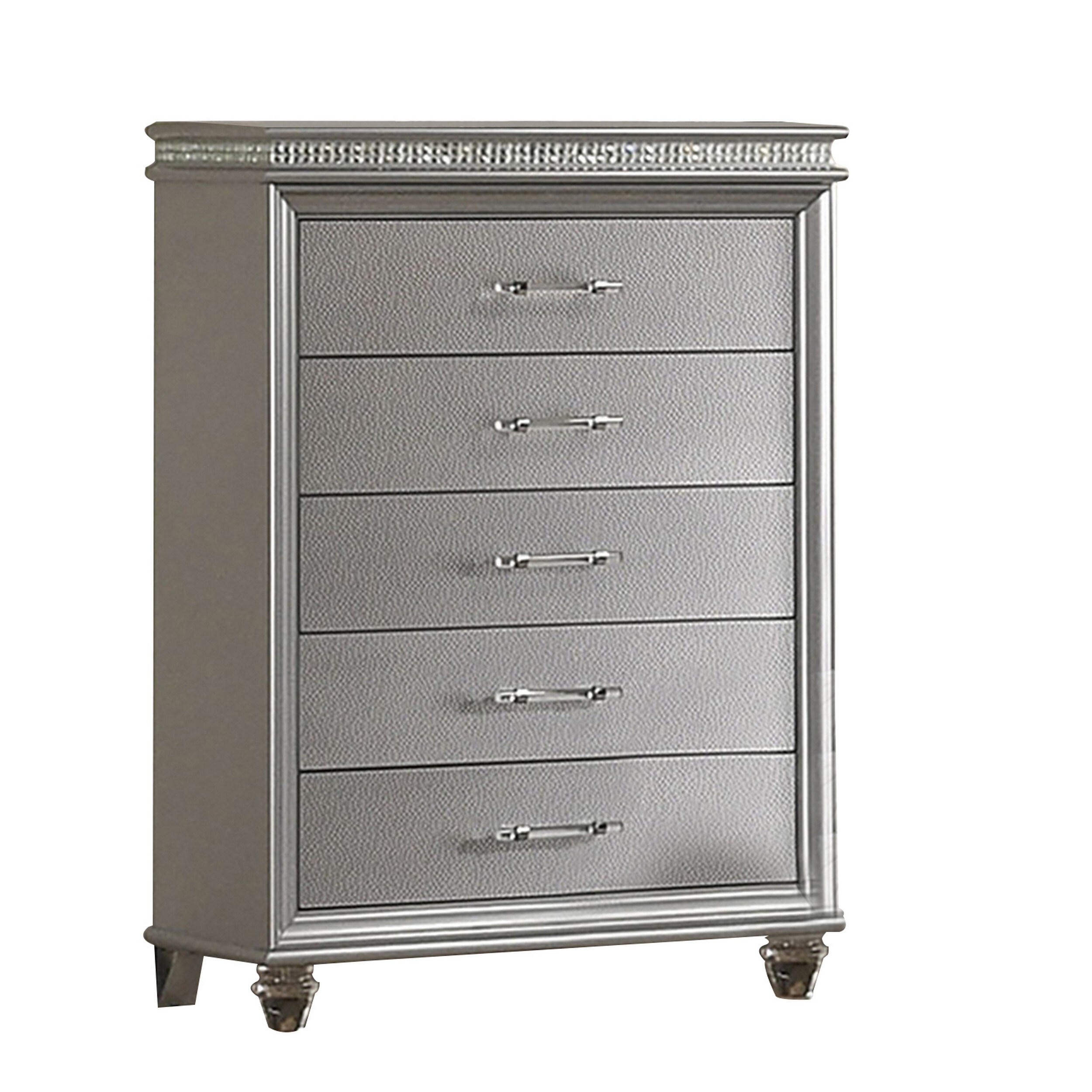 Silver cheap tall dresser