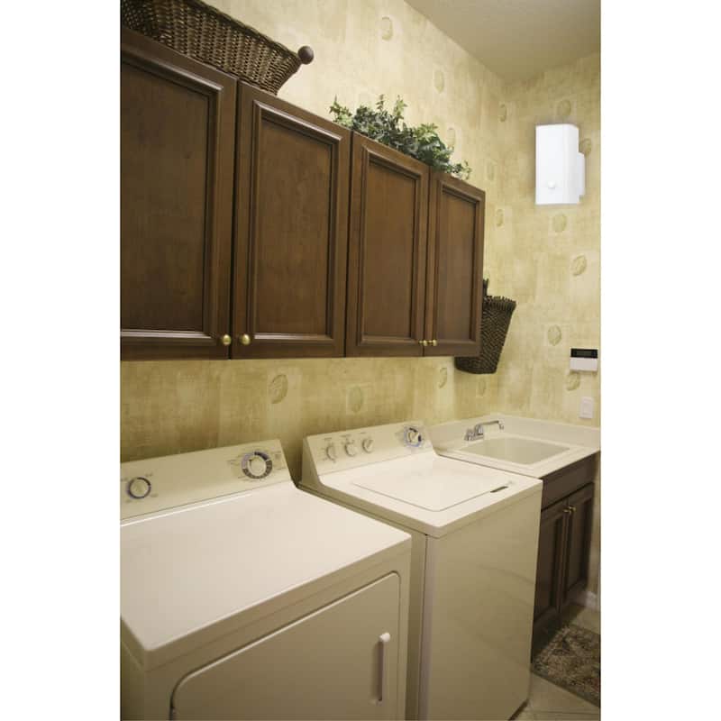 Westinghouse Interior Wall Fixture, White Finish Base with White Ceramic Glass