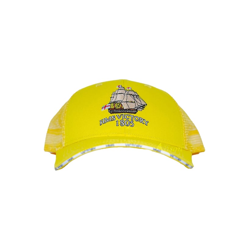 HMS Victory Embroidered Cap in Yellow by Alison