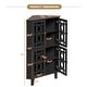 preview thumbnail 31 of 32, Corner Sideboard Cabinet Free-Standing Corner Storage Organizer