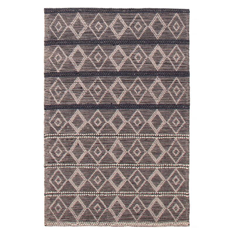 ECARPETGALLERY Braid weave Sienna Grey Wool Rug - 4'0 x 6'0 - Grey - 4'0 x 6'0