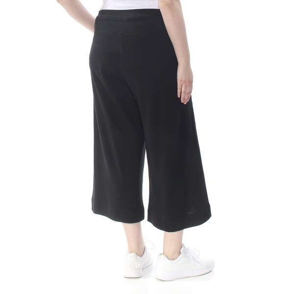 plus size black culottes