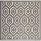 preview thumbnail 61 of 79, SAFAVIEH Courtyard Carolee Indoor/ Outdoor Patio Backyard Rug 7'1 x 7'1 Square - Anthracite/Beige