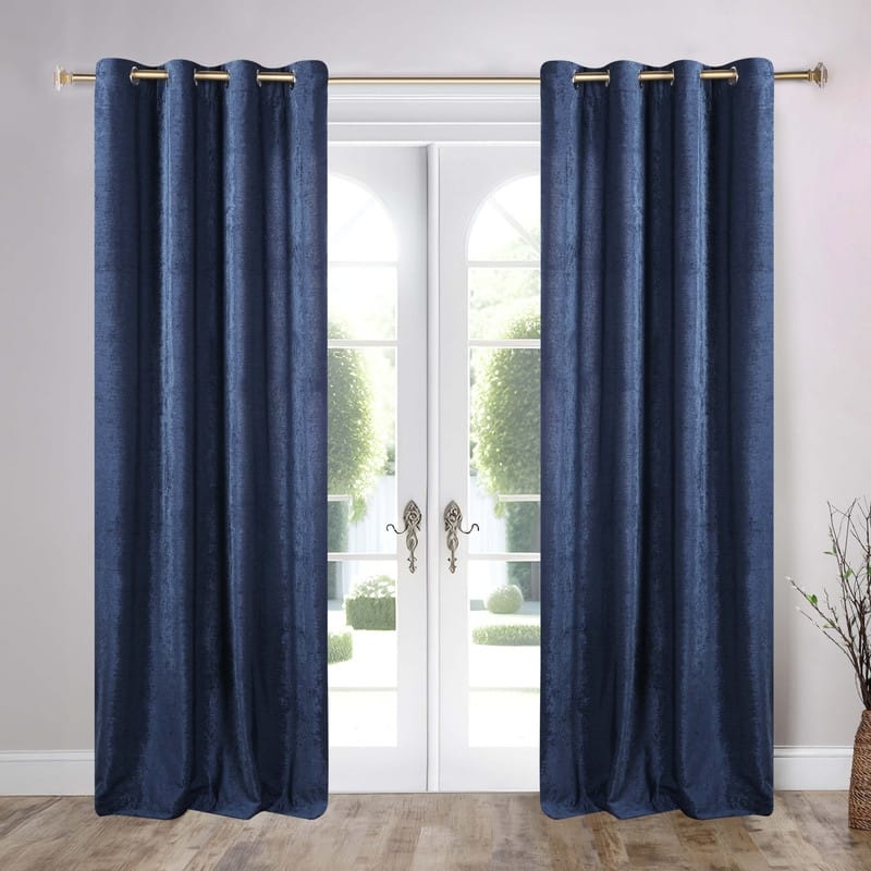Superior Noor Semi-Blackout Chenille Grommet Curtains, Set of 2 Panels