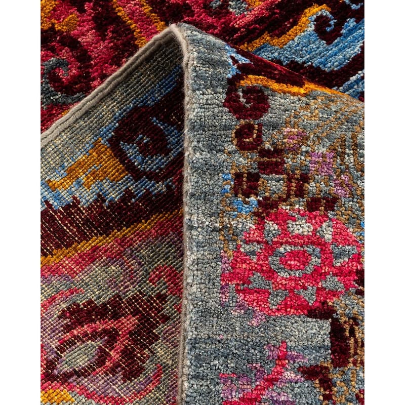 Overton Hand Knotted Wool Vintage Inspired Modern Contemporary Suzani Multi Area Rug - 3' 2" x 5' 2"