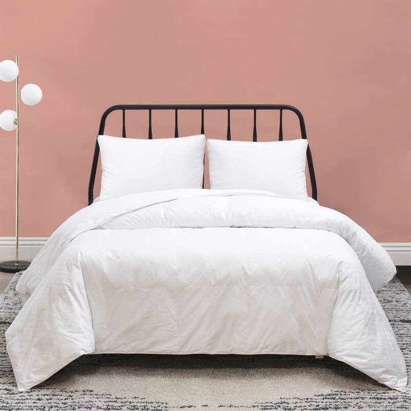 Allied Home Living Diamond Luxe Down-Alternative Cotton Gusset Pillow - White