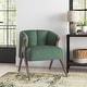 preview thumbnail 1 of 15, NPD Furniture Florence Vintage Mid Century Low profile Accent Chair Green