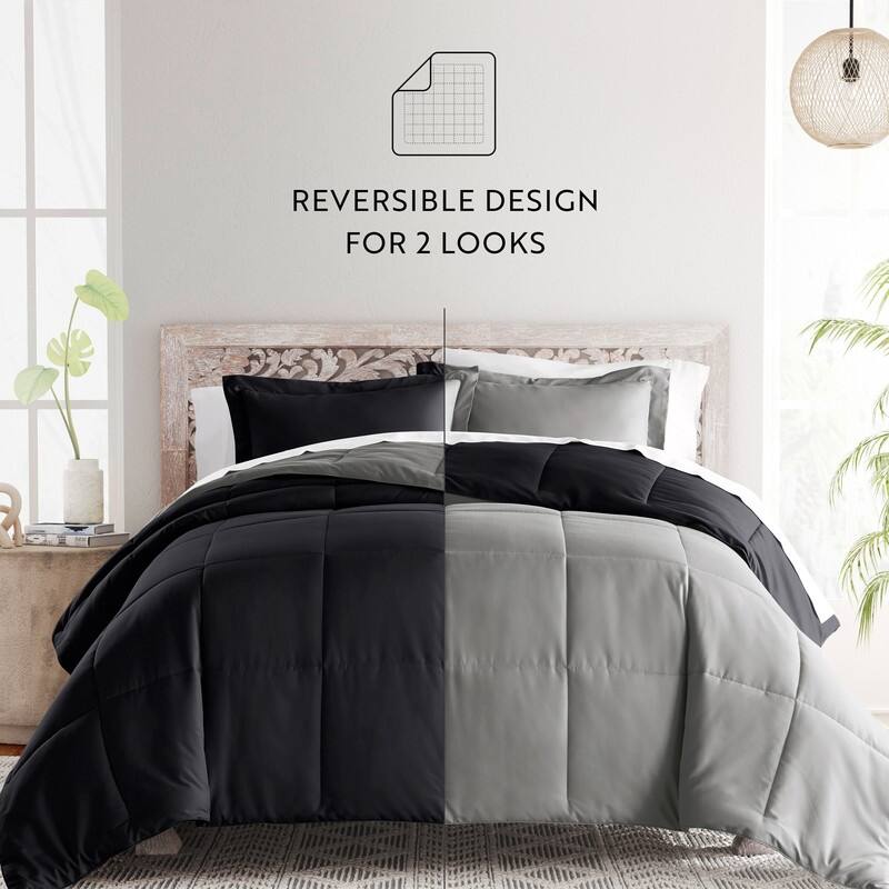 Soft Essentials All-season Down Alternative Reversible Lightweight Comforter Set