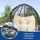 preview thumbnail 28 of 35, Moasis Cushioned Egg Chair with Rocker, PE Wicker