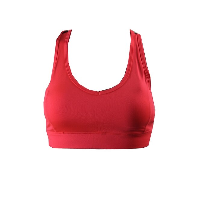 neon coral sports bra