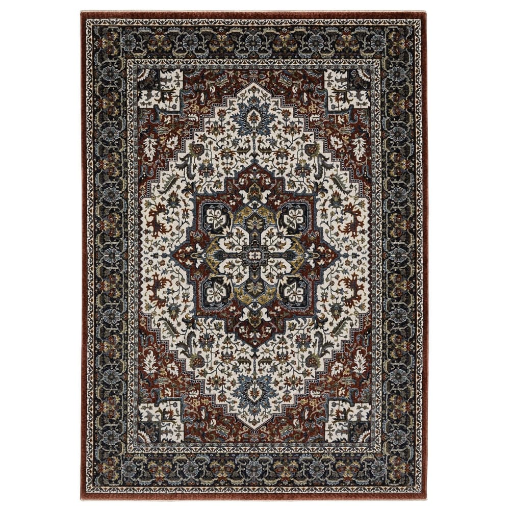 HomeRoots Medallion Traditional Runner Area Rug
