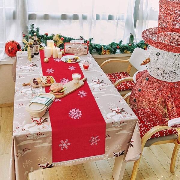 Hollow Out Table Runner with Poinsettia Flowers 70 x 15 Inch Christmas Poinsettia Table Runner for Table Decorations Aytai Embroided Table Runners Christmas Table Runners Hollow Out Table Runner with Poinsettia Flowers 70 x 15 Inch Christmas Poinsettia Table Runner for Table Decorations Aytai Embroided Table Runners Christmas Table Runners