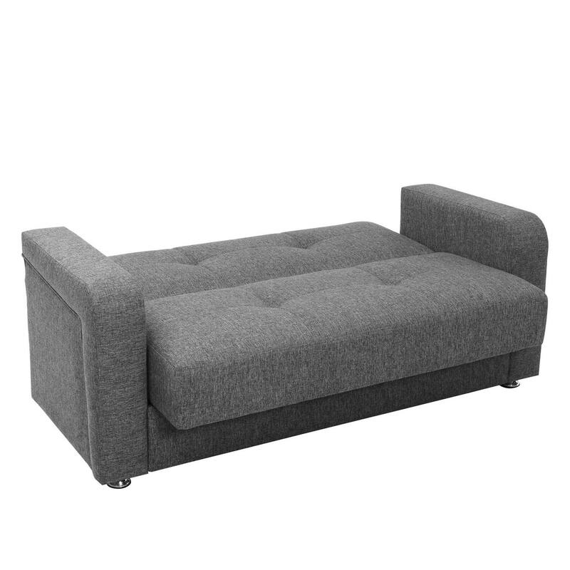 Collection Upholstered Convertible Loveseat With Storage