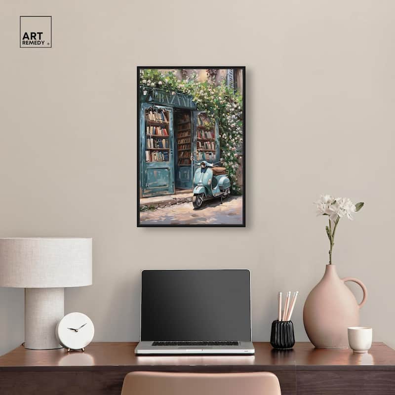 Quaint Bookstore Canvas by Art Remedy