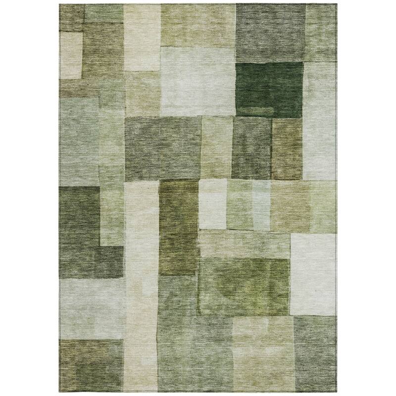 HomeRoots Geometric Transitional Rectangle Outdoor Rug