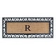 preview thumbnail 148 of 187, Non Slip Coir Low Profile Myla Monogrammed Entry Doormat, 17.7"x47.25" monogrammed r
