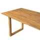 preview thumbnail 7 of 8, Christopher Knight Home - Mykonos Solid Acacia Wood Outdoor Dining Table with Slatted Tabletop and Square Sled Legs