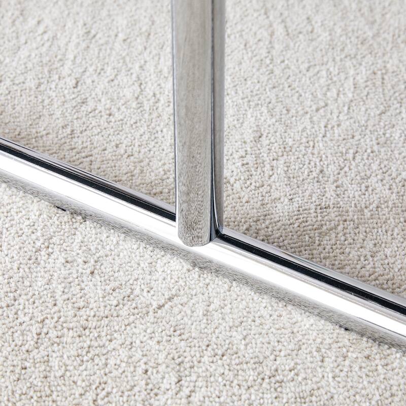 Roomfitters Modern Shoe Bench with Silver Metal Legs, Upholstered Sofa Bench for Bedroom and Living Room