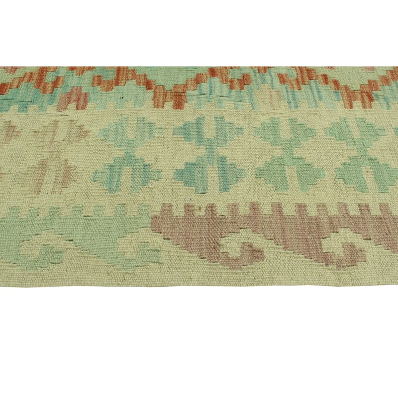 Noori Rug Sun Faded Flatweave Hajar Rust/Beige Rug - 6'8" x 9'9"