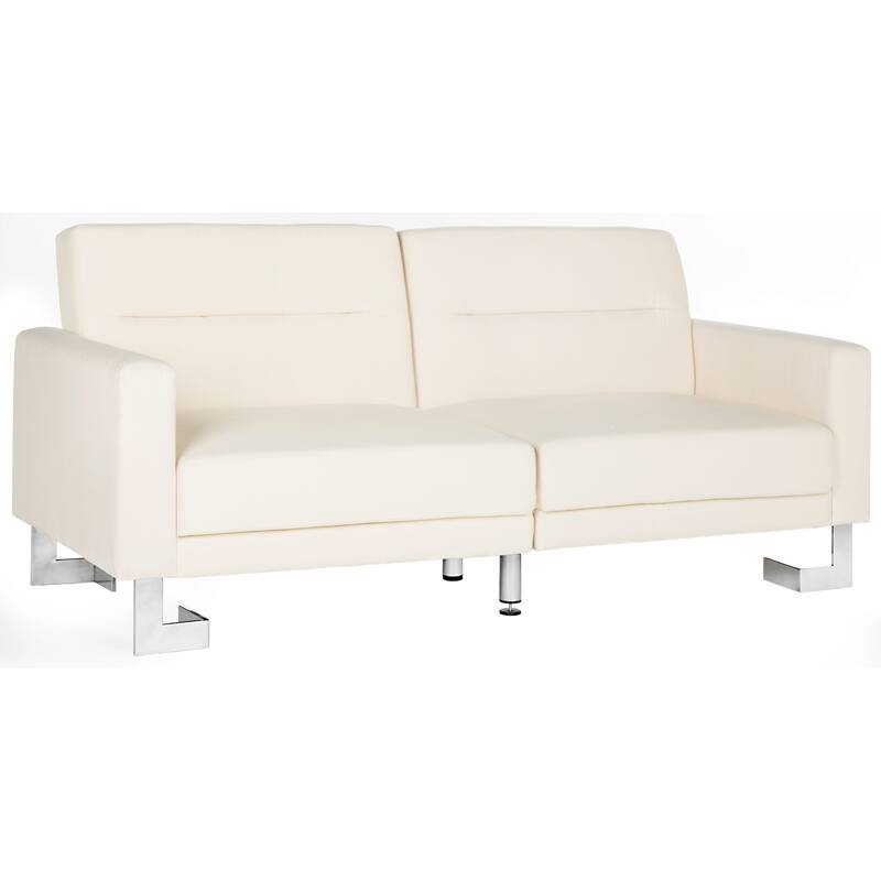 SAFAVIEH Spring Two-In-One Modern Foldable Beige Loveseat Sofa Bed