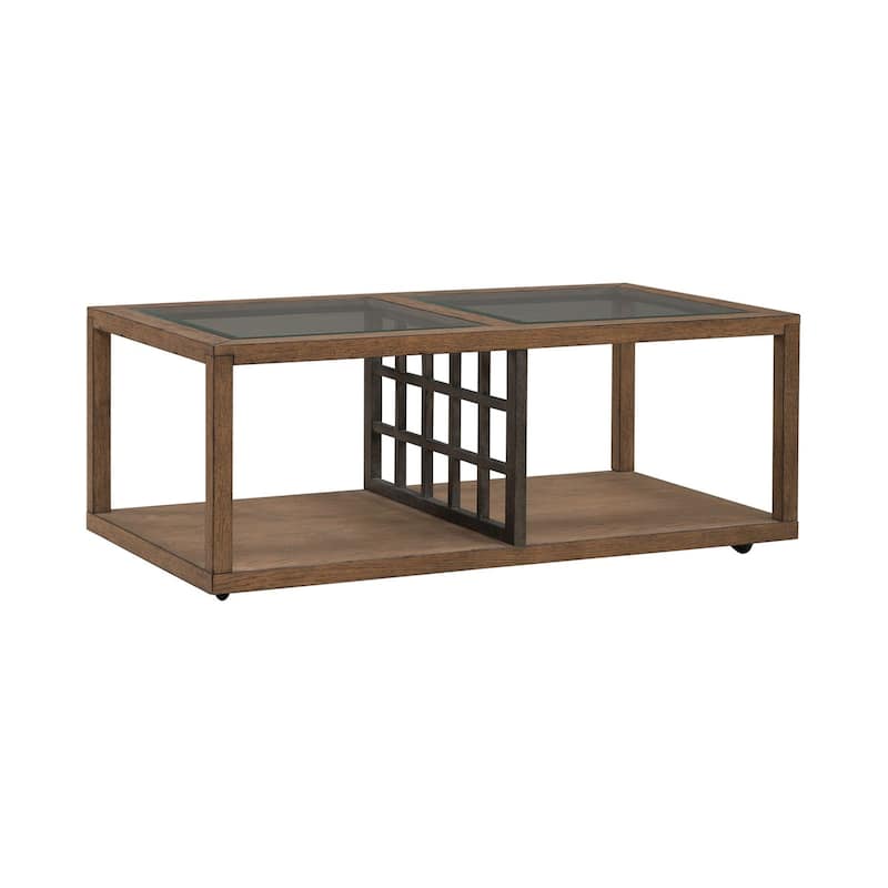 Liberty Furniture Bayhill Trellis Glass Top Cocktail Table, End Table Options