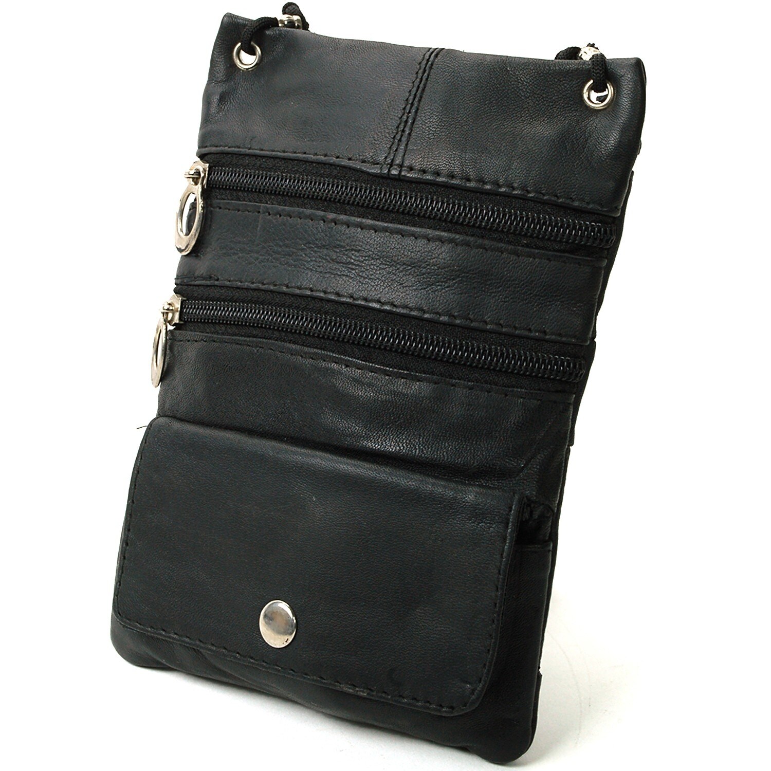 Shop Soft Leather Purse Organizer Shoulder Bag 4 Pocket Micro Handbag Travel Wallet One Size Overstock 31805650