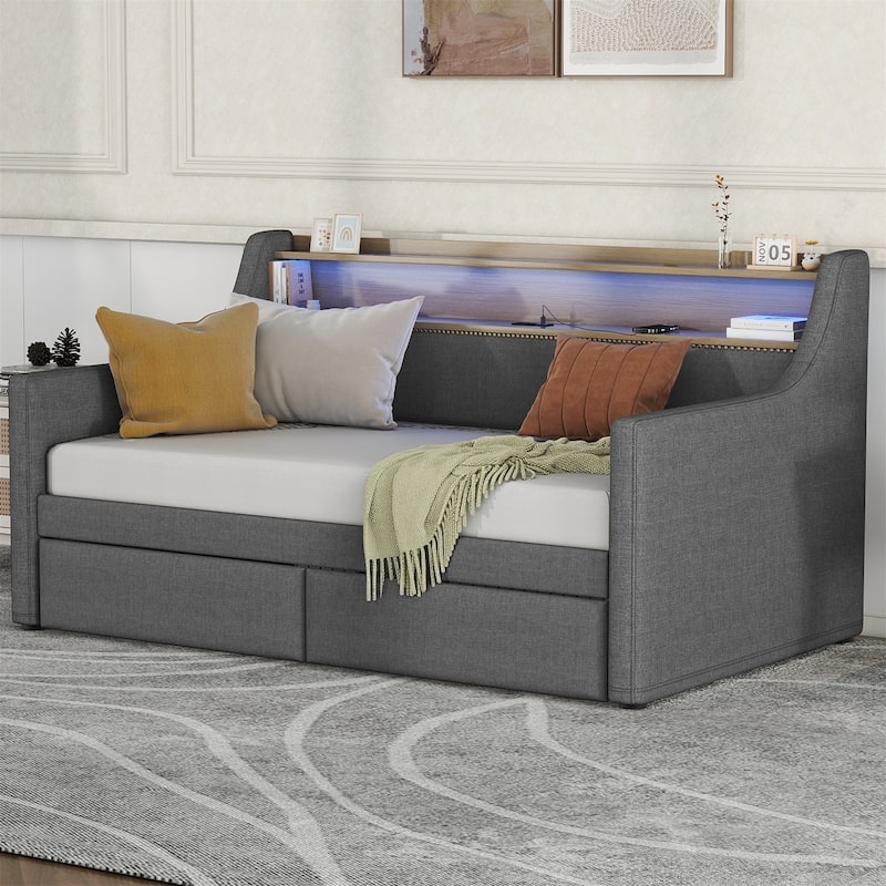 Twin Size Daybed with Storage Drawers