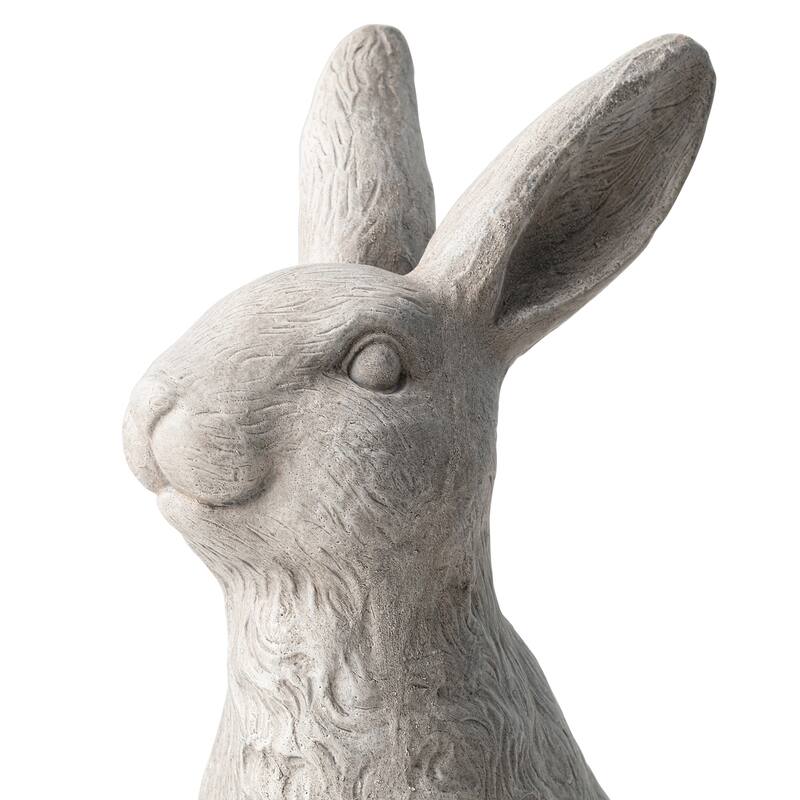 Glitzhome MgO Standing Rabbit Bunny Garden Statue Outdoor Indoor