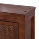 preview thumbnail 44 of 44, Teamson Home Hatteras 22 in. W 2-Door Wall Cabinet with Rattan Inlay Doors, Bathroom Wall Storage, Small Bathroom Organizer