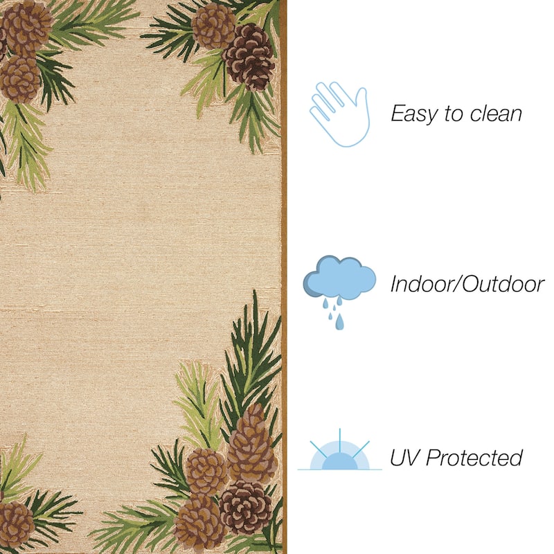 Liora Manne Ravella Forest Border Indoor/Outdoor Rug