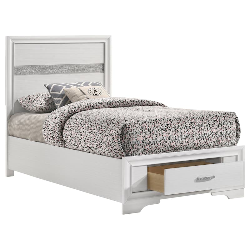 Miranda Contemporary Wood Storage Panel Bed