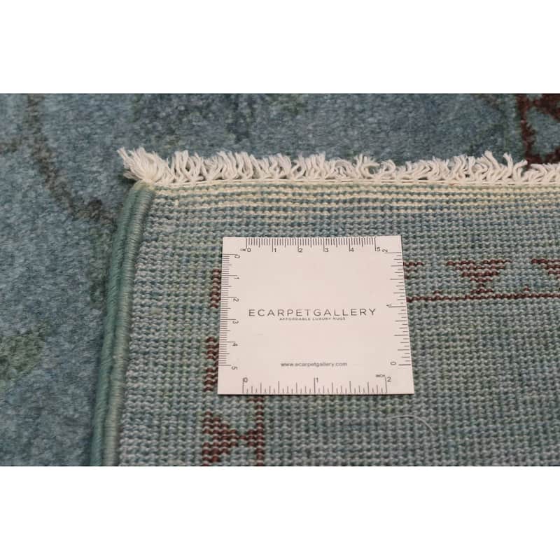 ECARPETGALLERY Hand-knotted Vibrance Blue Wool Rug - 9'0 x 12'2