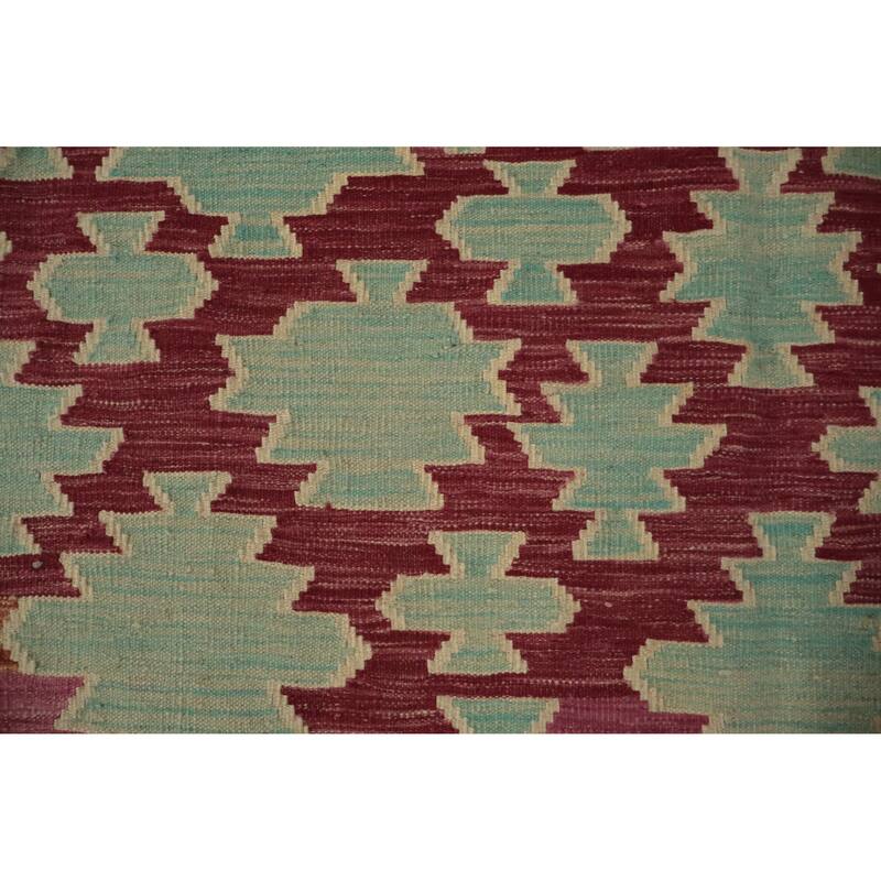 Hand Woven Oriental 100% Wool Carpet Southwestern All-Over Multi-Colored Kilim Area Rug - 8' 1'' X 5' 9''